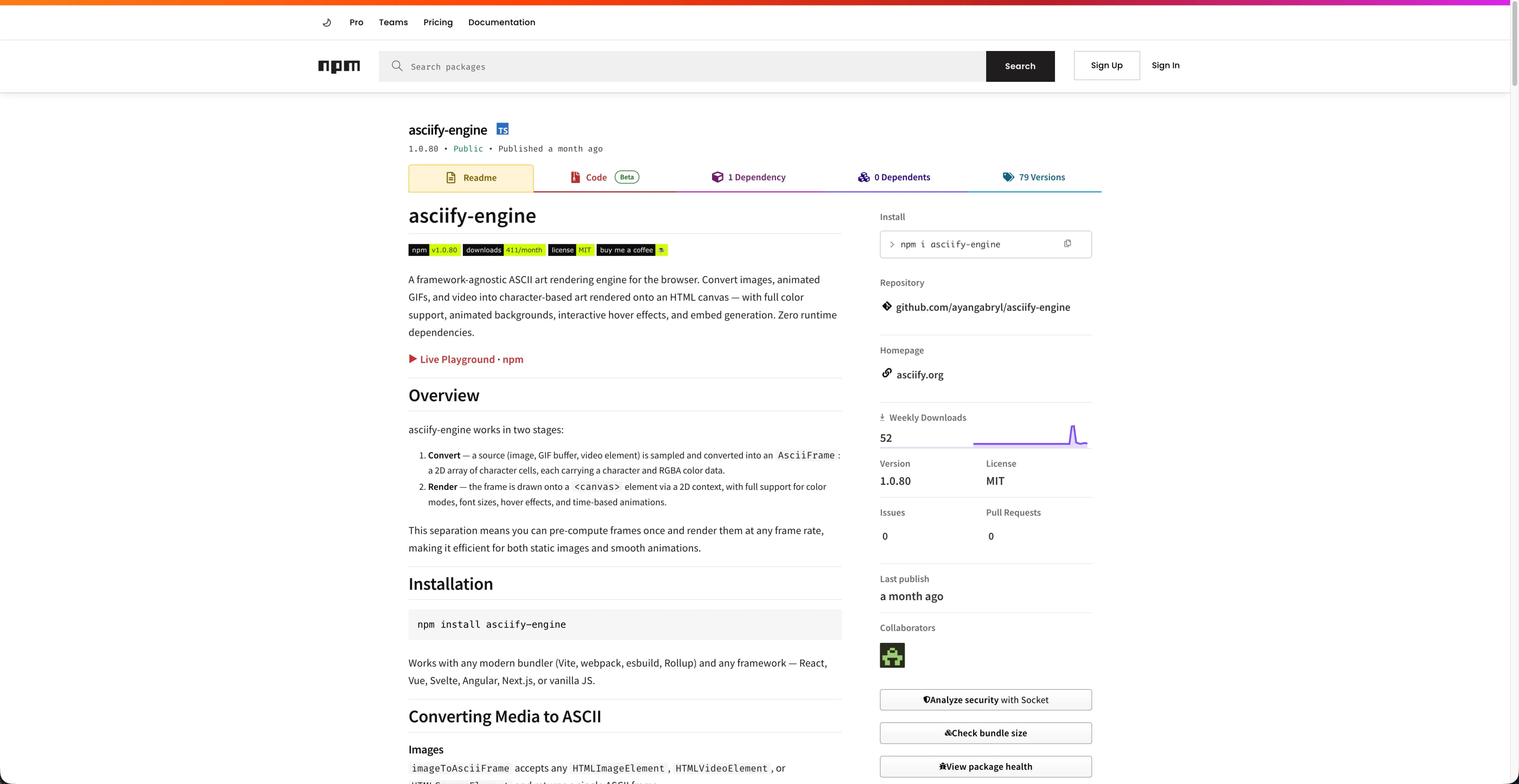 Asciify screenshot